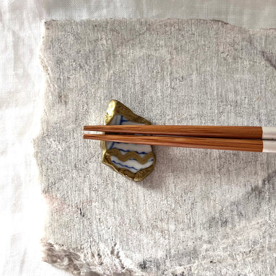 [Kintsugi Chopstick Rest] < Wave> Gold Kintsugi Made in Japan Cutlery rest