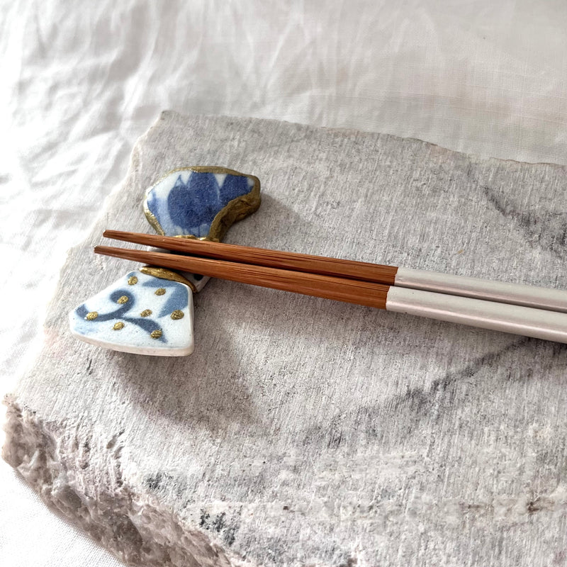 [Kintsugi Chopstick Rest] <Ribbon > Gold Kintsugi Made in Japan Cutlery Rest