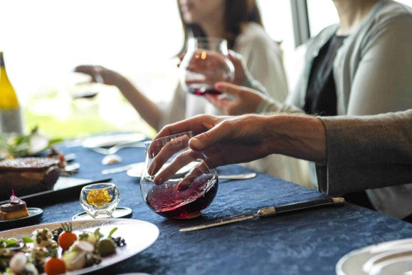 “Wine glass AROWIRL Burgundy” ดีไซน์อ้วนกลมน่ารัก【1030-09】