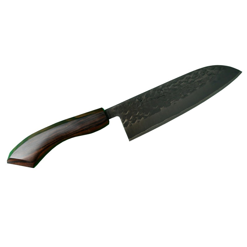 Tsurugi Kenshin Stainless Steel Hammered All-Purpose Kitchen Knife Black Finish SLD_211117-02
