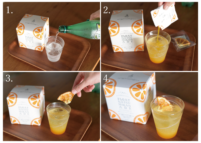 【ชาแบรนด์ญี่ปุ่น】Mitsuura น้ำส้มมิคังลอยแก้ว Float Natsu Mikanade (สินค้าตัวเดียวกัน×3) 0825-05