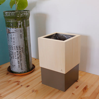 【Made in Japan】WCUBE Double Cube ｜Invisible Bag Dust Box with Cover Approx. 10 Litres 0922-07