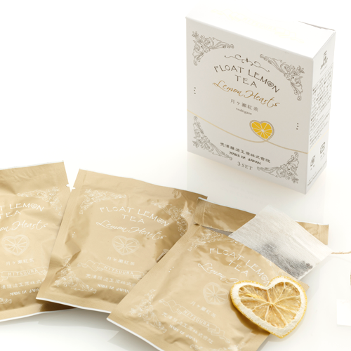 【ชาแบรนด์ญี่ปุ่น】Mitsuura ชุดของขวัญ ชามะนาวลอยแก้ว Float Lemon Tea FLT White Box (LemonHearts Tsukigase, LemonHearts Izumo, LemonHearts Gokase) 0825-07