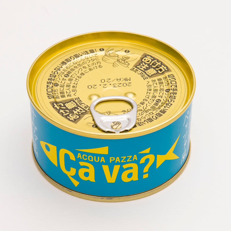 【IWATEKENSAN】Ça va? Canned Mackerel - ACQUA PAZZA Flavor (Set of 3) 0728-07