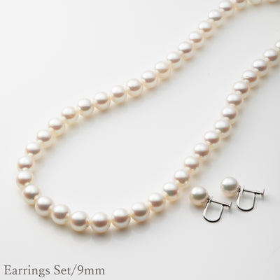 [Necklace and Earrings] Akoya Pearl Necklace & Earrings 0922-04