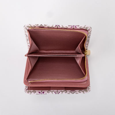 【ASAKUSA BUNKO】กระเป๋าเงินพับครึ่งแบบมีซิป ลาย Silk Road 220608-05