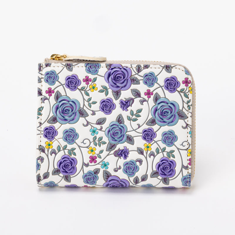 [Wallet] ASAKUSA BUNKO L-shaped Zipper Mini Wallet : Rose 220608-01