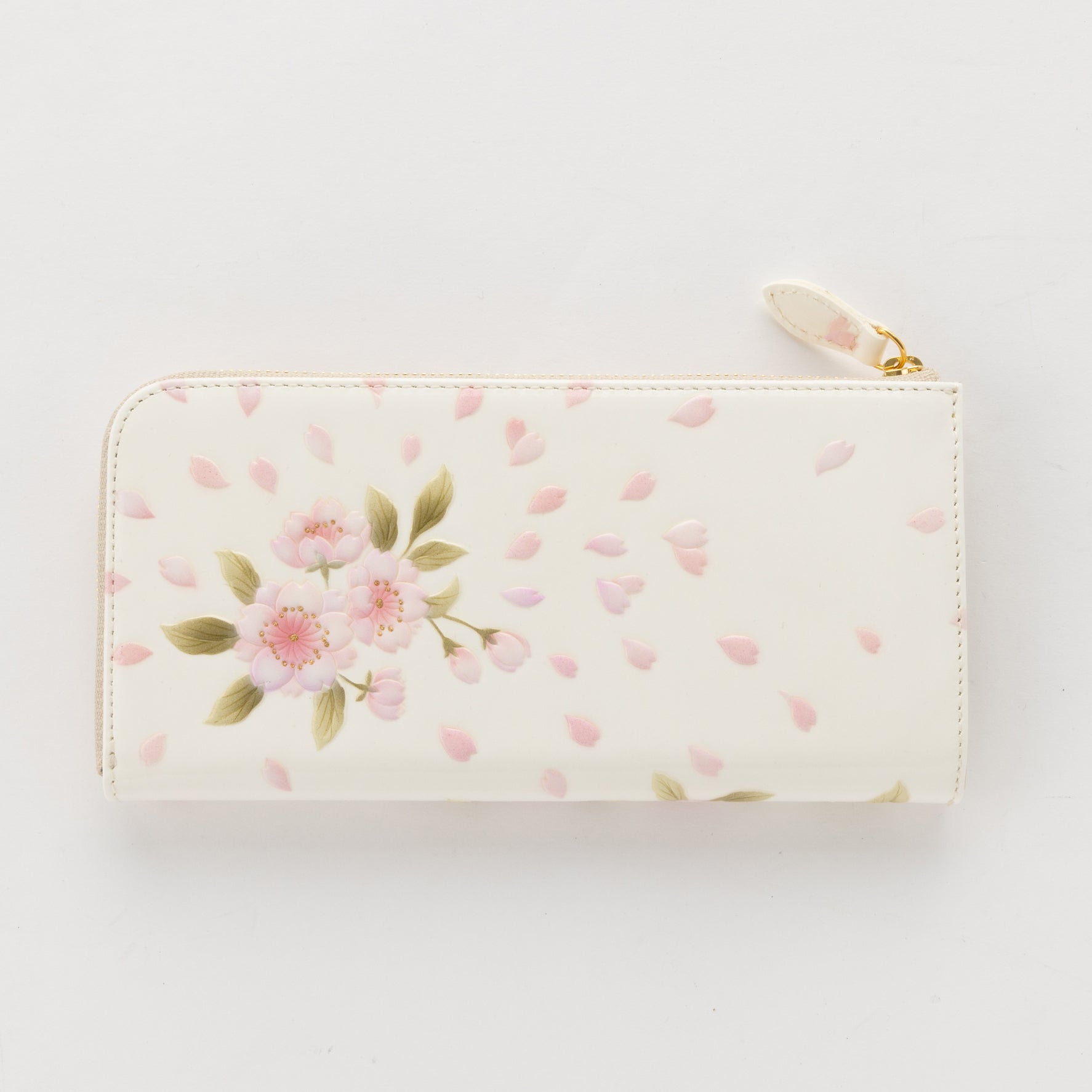 Full bloom Sakura pattern pressed flower leather long wallet - Shop TOUKA  Wallets - Pinkoi