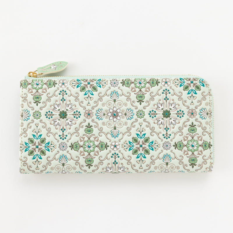 [Wallet] ASAKUSA BUNKO L-shaped Zipper Long Wallet : Silkroad 220713-07