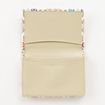 [Card Holder] ASAKUSA BUNKO Kimono Dyeing Leather Card Case - Edo Kiriko / Omens 1030-07