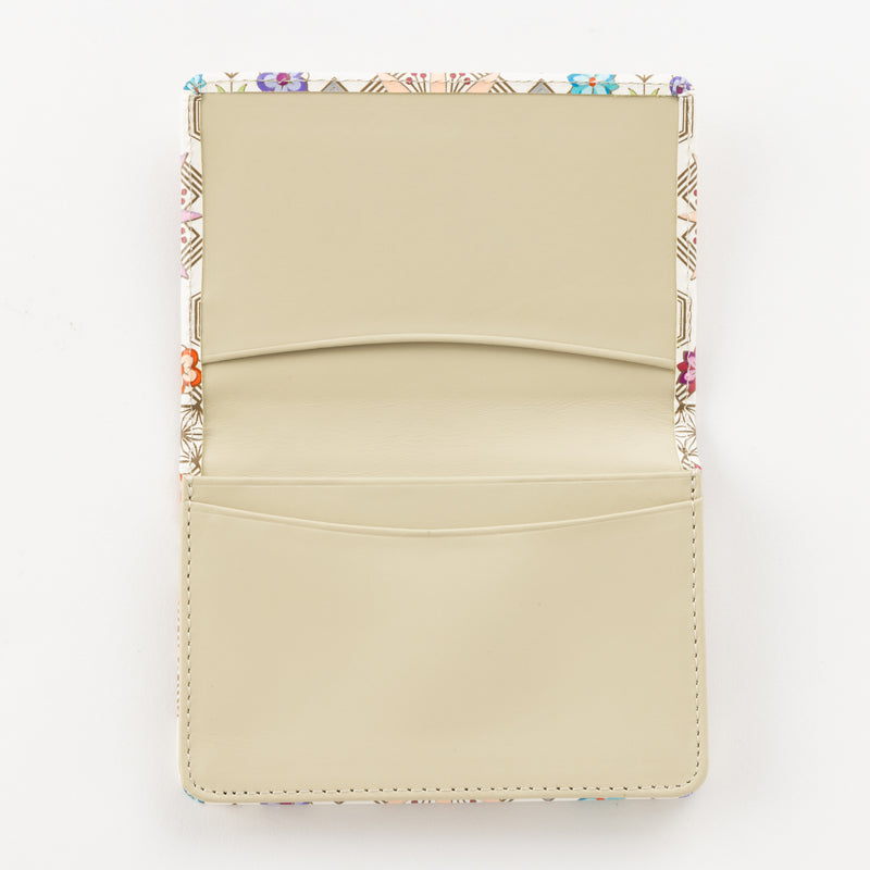 Card Holder] ASAKUSA BUNKO Kimono Dyeing Leather Card Case - Edo