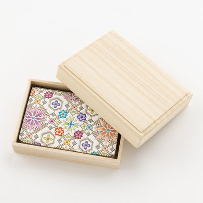 [Card Holder] ASAKUSA BUNKO Kimono Dyeing Leather Card Case - Edo Kiriko / Omens 1030-07