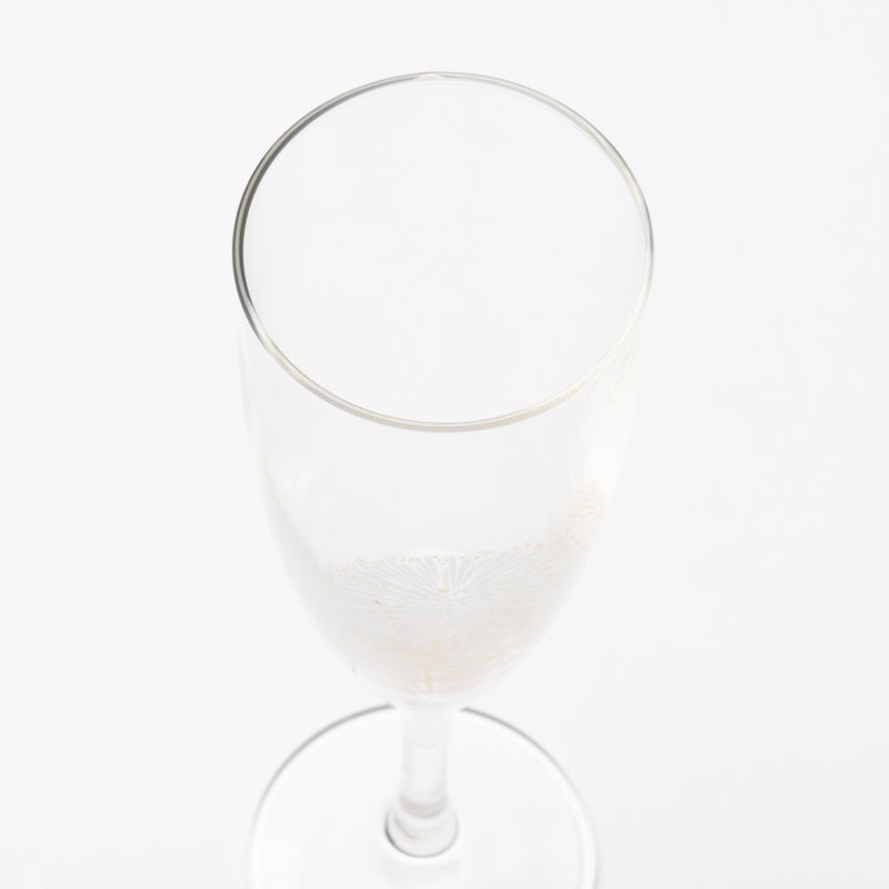 【丸モ高木陶器】冷感煙火 / 櫻花 香檳玻璃杯 對杯組 220622-02