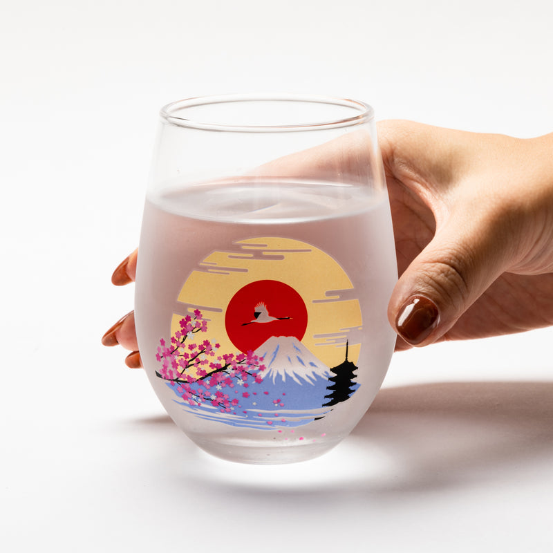 【日本製】冷感富士山 萬用玻璃杯 對杯組 220114-05