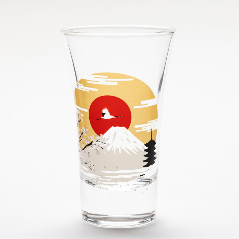 [SAKE GLASS] แก้วเปลี่ยนสีตามอุณหภูมิ Reikan Fujiyama แก้วสาเกเท็นคัง คู่ 220114-04