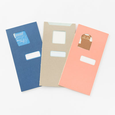 【Made in Japan】himekuri Notepad Set of 3 Types (Plain / Stationary / Cat) 211001-05