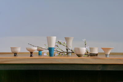 <FUJI> - Mt. Fuji Refined Design Wooden Sake Cups 1023-07