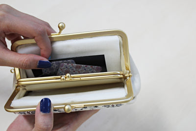 [Wallet] ASAKUSA BUNKO Kimono Dyeing Wallet with Two Pockets - Auspicious Good Bird Owl 1113-02