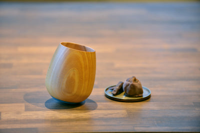 【日本製木杯】Cup SHIRO TILT 可愛圓滾滾木質紋路 1113-06