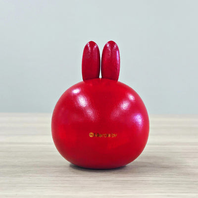 【日本製】米飛兔不倒翁 卯三郎木芥子木製人偶 0616-01