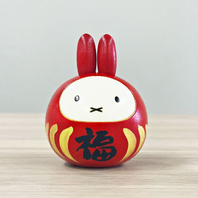 【日本製】米飛兔不倒翁 卯三郎木芥子木製人偶 0616-01