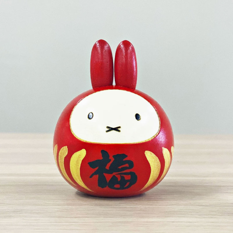 【Made in Japan】Miffy + Usaburo Kokeshi รุ่นดารุมะนำโชค - 0616-01