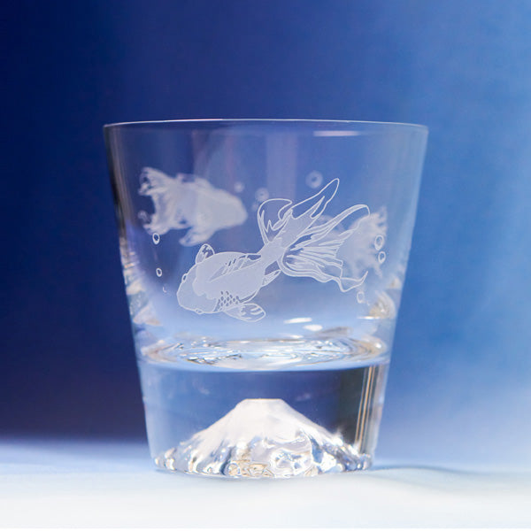 Mount Fuji Rock Glass Series (Dragon / Goldfish / Cats / Cherry Blossoms available) 1023-03