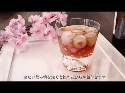 [Rock Glass] Color & Design Change Sakura & MT. FUJI (1 PIECE) 220114-06