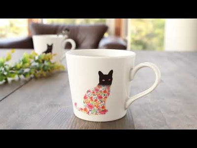 【日本製】感溫釉繪貓咪馬克杯 (3色可選) 220114-02