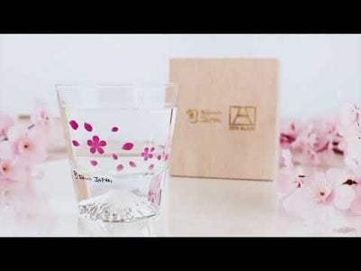 【日本製】冷感櫻舞富士山杯 (木箱裝) 220114-06