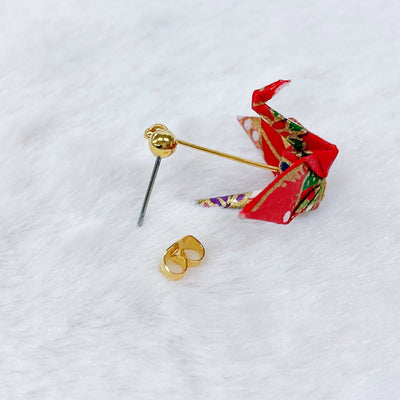 Folded Paper Crane Piercing w/ Included Box【0219-10】