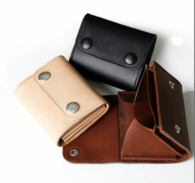 【Japan Leather Maker】<REDMOON> Bifold Half-size Tracker Wallet 1113-05